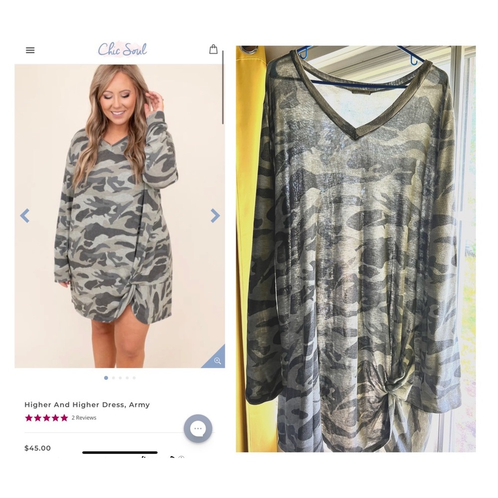 💚🤍HIGHER & HIGHER DRESS - ARMY - CAMO